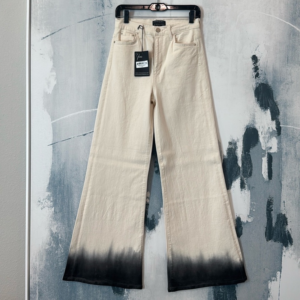 NWT Midheaven Denim X Cynthia Rowley Women's 27 High Waist Wide Leg Jeans